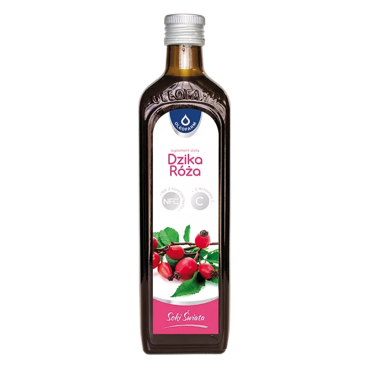 Dzika Róża, sok z dzikiej róży z witaminą C 490 ml