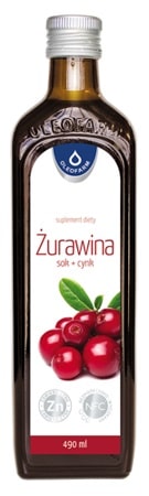 Sok NFC żurawina z cynkiem, 490 ml