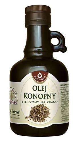 Olej konopny tłoczony na zimno, 250 ml