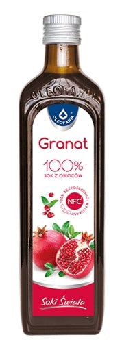 Granat 100% sok z owoców granatu, 490 ml