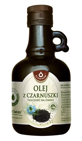 Olej z czarnuszki tłoczony na zimno, 250 ml