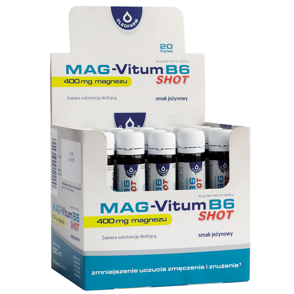 Zestaw Mag-Vitum B6 SHOT, 20 fiolek