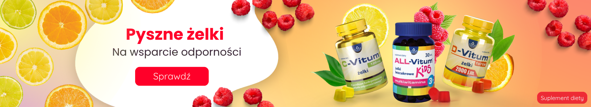 baner pyszne żelki na wsparcie odporności