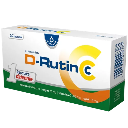 packshot D-Rutin CC rutyna witamina C, 60 kapsułek
          