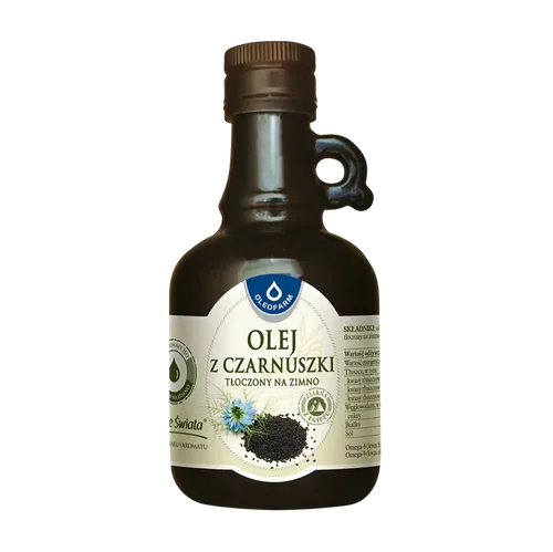 packshot Olej z czarnuszki tłoczony na zimno, 250 ml
        