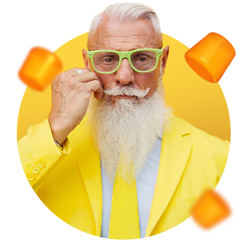 grafika z osobą starszą