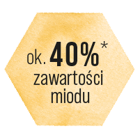 40% zawartości miodu