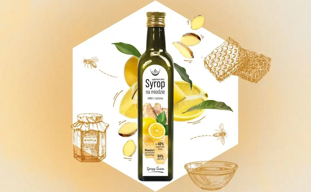 syrop na miodzie imbir z cytryną