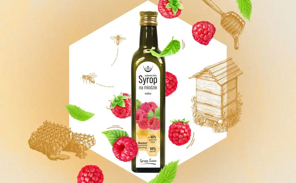 syrop na miodzie malina