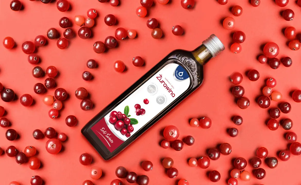 baner sok z żurawiny z witaminą C 490 ml