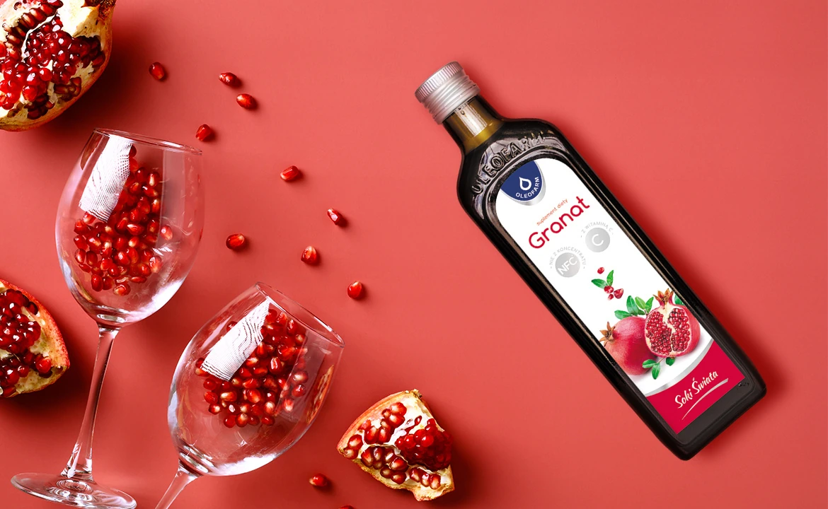 baner sok z owoców granatu z witaminą C