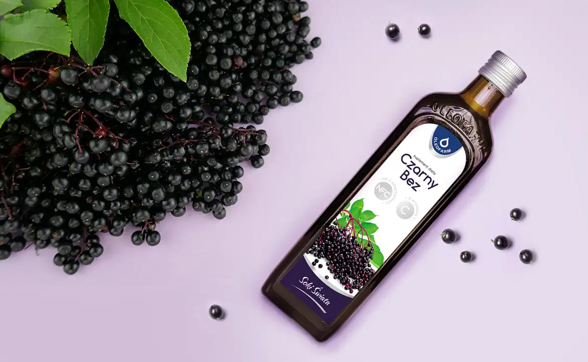 baner sok z czarnego bzu z witaminą C 490 ml