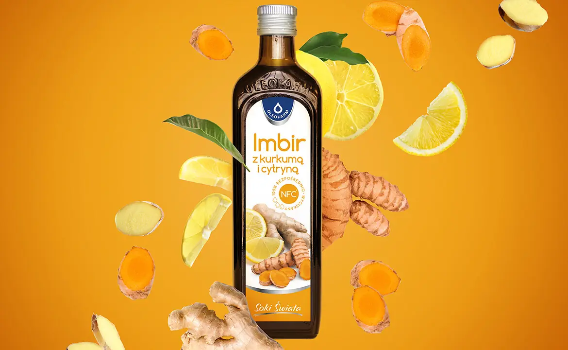 baner sok imbir z kurkumą i cytryną