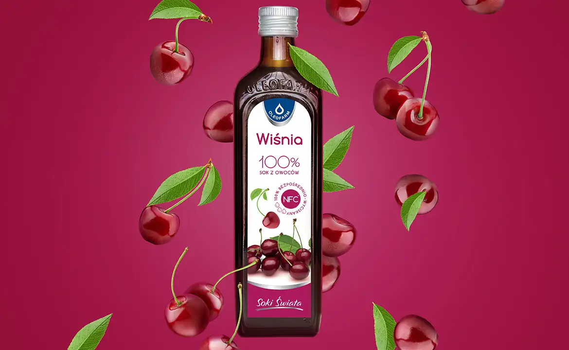 baner sok z owoców wiśni 490ml