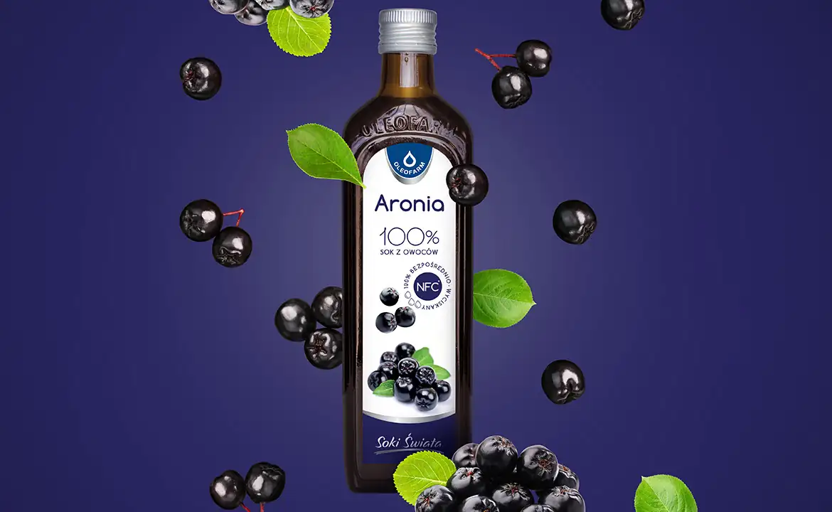 baner sok z aronii 100% 490ml