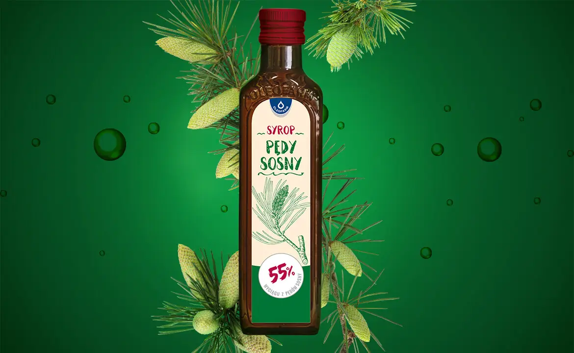 baner syrop z pędów sosny
