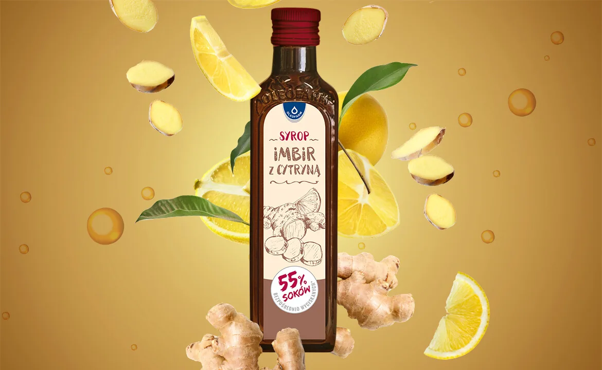 baner syrop z imbiru z dodatkiem cytryny