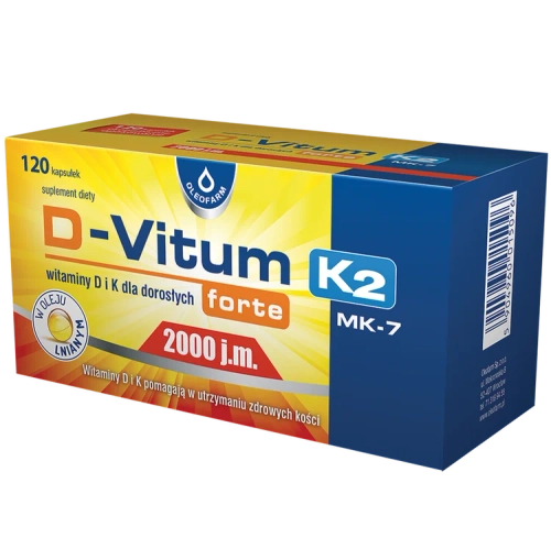 D-Vitum forte 2000 j.m. K2, 120 kapsułek
