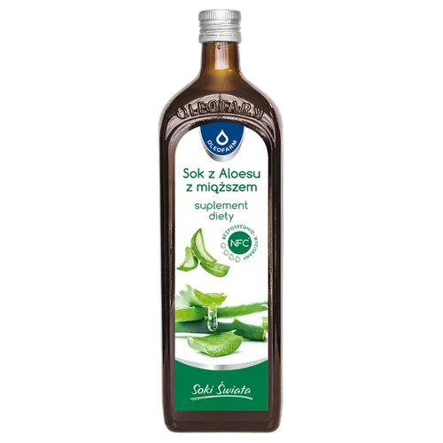 Aloes, sok z aloesu z miąższem, 1000 ml 