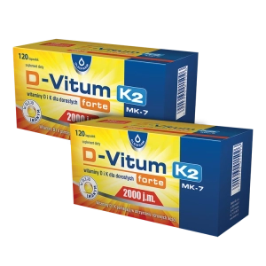Zestaw 2 x D-Vitum forte MAX 2000 K2, 2 x 120 kapsułek