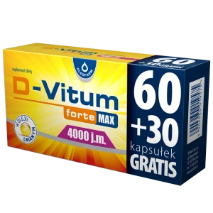 D-Vitum forte Max 4000 j.m., 90 kapsułek (60 + 30 GRATIS)