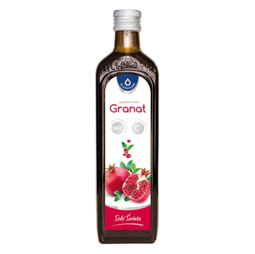 Granat - 100% sok NFC z owoców granatu z witaminą C, 490 ml