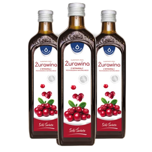 Zestaw 3x sok z żurawiny z naturalną witaminą C, 3 x 490 ml