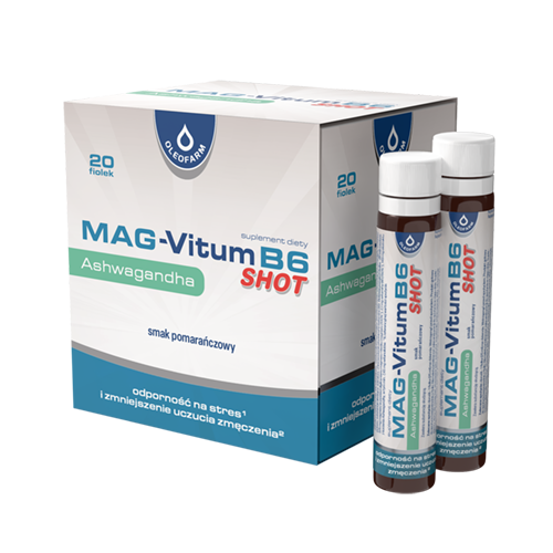 Zestaw Mag-Vitum B6 Ashwagandha SHOT, 20 fiolek