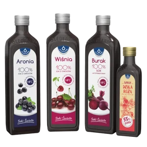 Codzienna różnorodność - zestaw 3 soków + 1 syrop