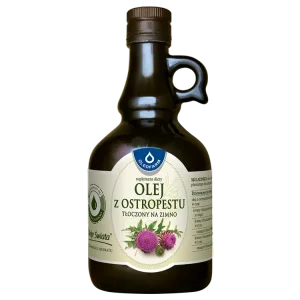 Olej z ostropestu tłoczony na zimno, 500 ml
