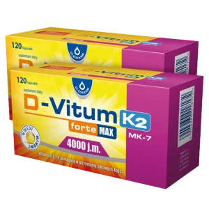 Zestaw 2 x D-Vitum forte MAX 4000 K2, 2 x 120 kapsułek