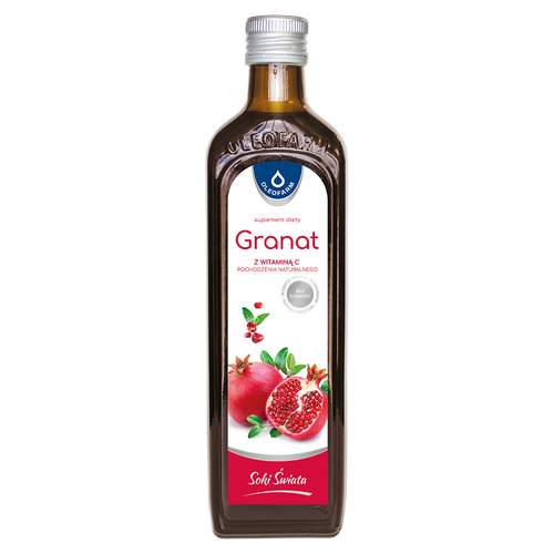 Granat - sok z owoców granatu z naturalną witaminą C, 490 ml
