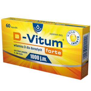 D-Vitum forte 1000 j.m., 60 kapsułek