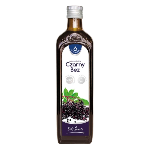 Czarny Bez - 100% sok NFC z czarnego bzu z witaminą C, 490 ml