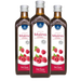 Zestaw 3x sok z owoców maliny z naturalną witaminą C, 3 x 490 ml