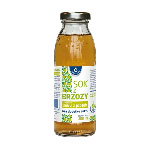 Sok z brzozy z dodatkiem soku z jabłek, bez dodatku cukru, 300 ml 