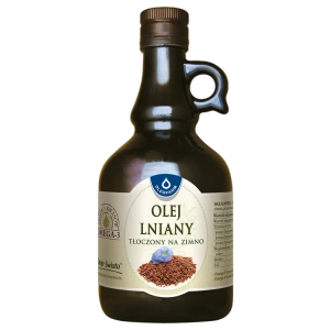 Olej lniany tłoczony na zimno, 500 ml