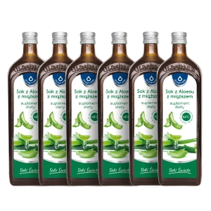 Zestaw 6 x Sok z aloesu z miąższem, 6 x 1000 ml