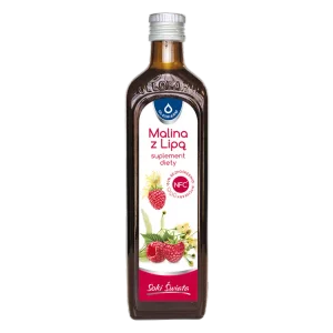 Malina z Lipą - sok z owoców malin i kwiatów lipy, 490 ml