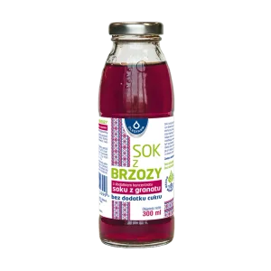 Sok z brzozy z dodatkiem koncentratu soku z granatu, 300 ml