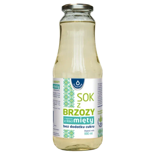 Sok z brzozy z miętą bez dodatku cukru, 990 ml