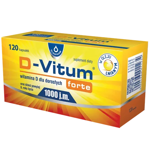 D-Vitum forte 1000 j.m., 120 kapsułek