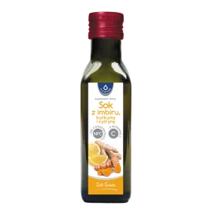 Imbir z cytryną i kurkumą, sok z imbiru, kurkumy i cytryny z witaminą C, 100 ml