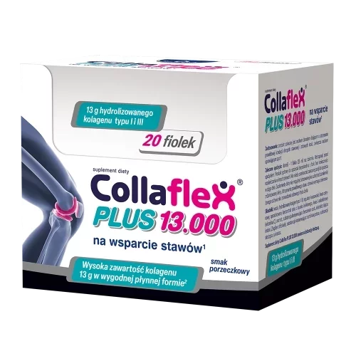 Zestaw Collaflex PLUS 13 000 + Koenzym Q10, 20 fiolek +60 kapsułek