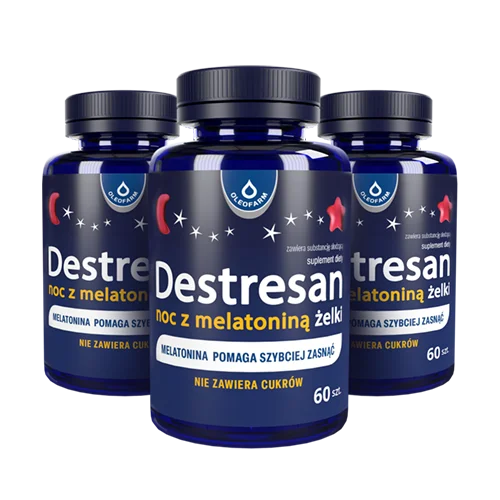 Zestaw 3 x Destresan noc z melatoniną, 3 x 60 żelków