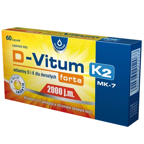D-Vitum forte 2000 j.m. K2, 60 kapsułek