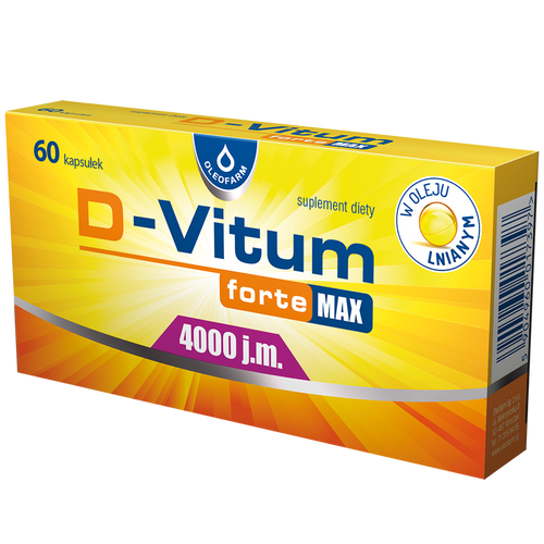 D-Vitum forte Max 4000 j.m., 60 kapsułek