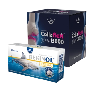 Zestaw Collaflex PLUS 13 000 + REKINOL extra, 20 fiolek + 60 kapsułek 