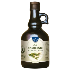 Olej z pestek dyni tłoczony na zimno, 500 ml