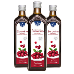 Zestaw 3x sok z żurawiny z naturalną witaminą C, 3 x 490 ml